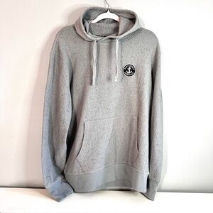 East Coast Lifestyle Hoodie - Grey, L/S, Hood, Textured Knit, Size L, EUC
